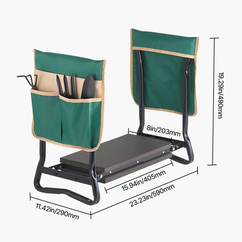 Garden Kneeler And Seat With EVA Pad Folding Garden Stool For Heavy Duty Use 6
