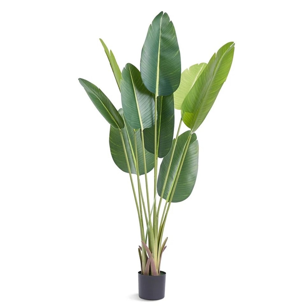 Artificial Birds Of Paradise Tree Realistic Faux Green Plant For Home Office Decor 7