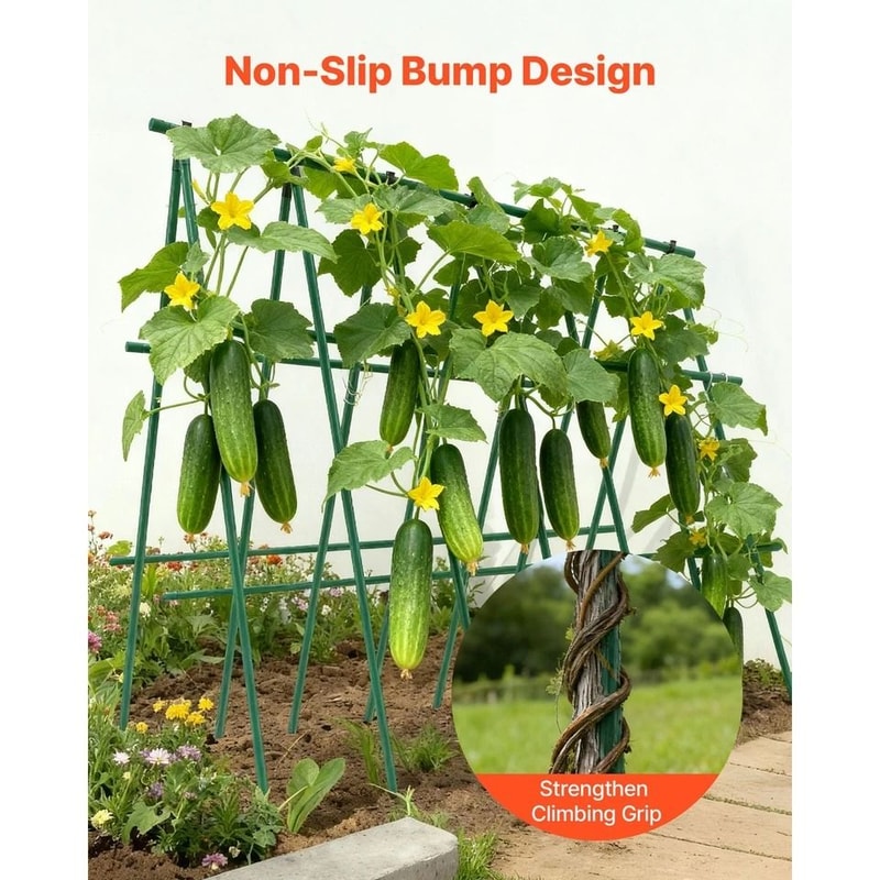 Durable Garden Stakes For Tomatoes Metal With Plastic Coating For Support 4
