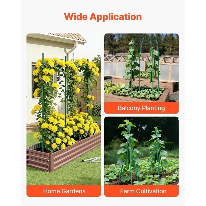Durable Garden Stakes For Tomatoes Metal With Plastic Coating For Support 5