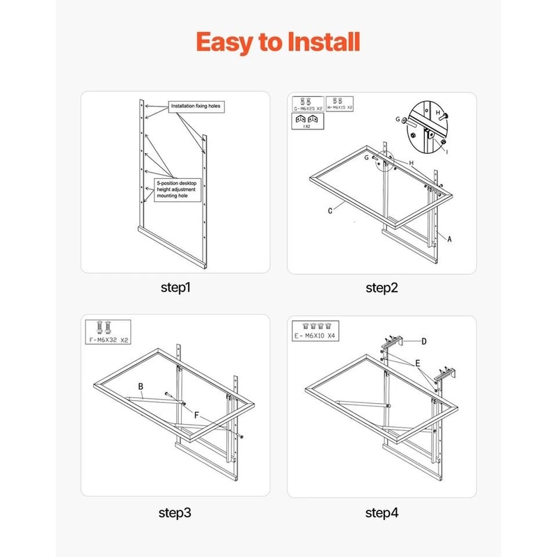 Balcony Hanging Table Outdoor Metal Patio Railing Table For SpaceSaving Adjustable Use 3