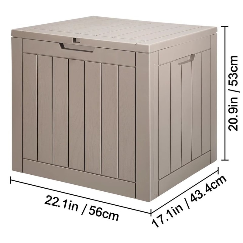 Resin Deck Box For Outdoor Storage Patio Organization WeatherResistant Sturdy Design 7