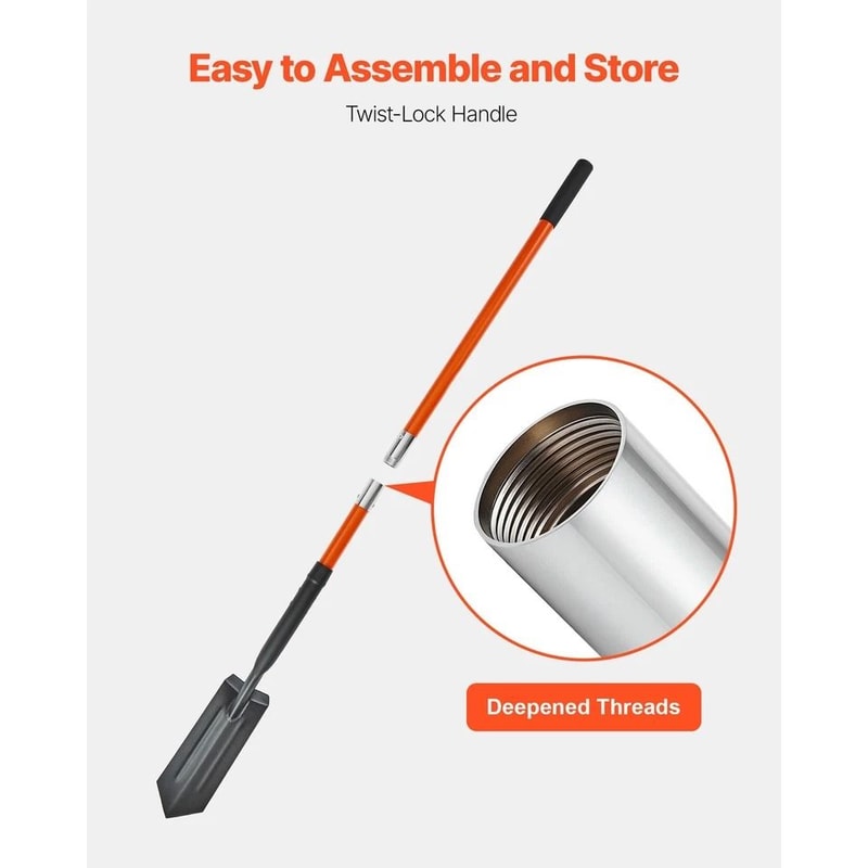 Trenching Shovel Fiberglass Handle Alloy Steel Blade For Efficient Digging 13
