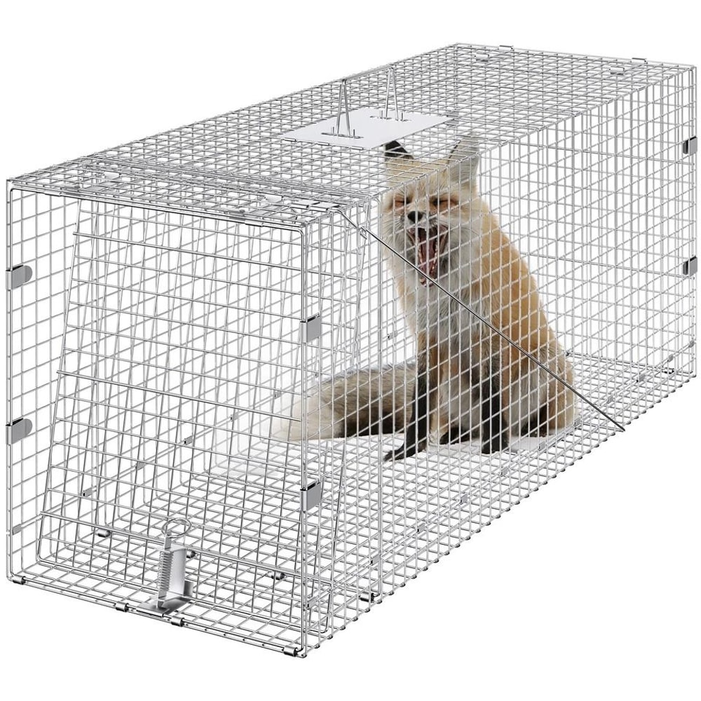 Humane Live Animal Cage Trap For Cats Squirrels And Small Rodents Safe Durable 0