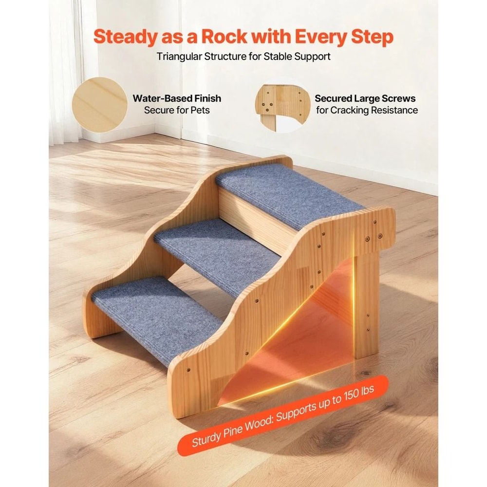 Wooden Pet Stairs For Large Dogs 1