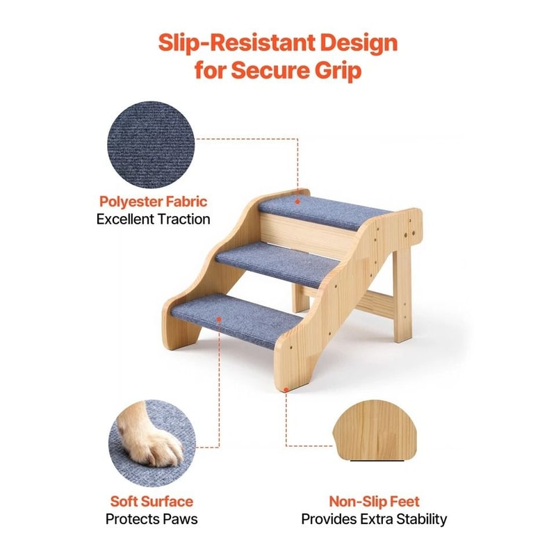 Wooden Pet Stairs For Large Dogs 2