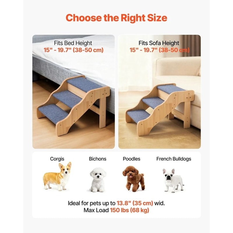 Wooden Pet Stairs For Large Dogs 3