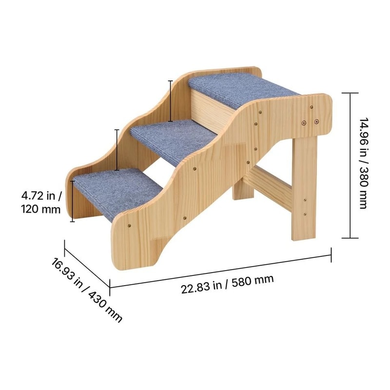 Wooden Pet Stairs For Large Dogs 5
