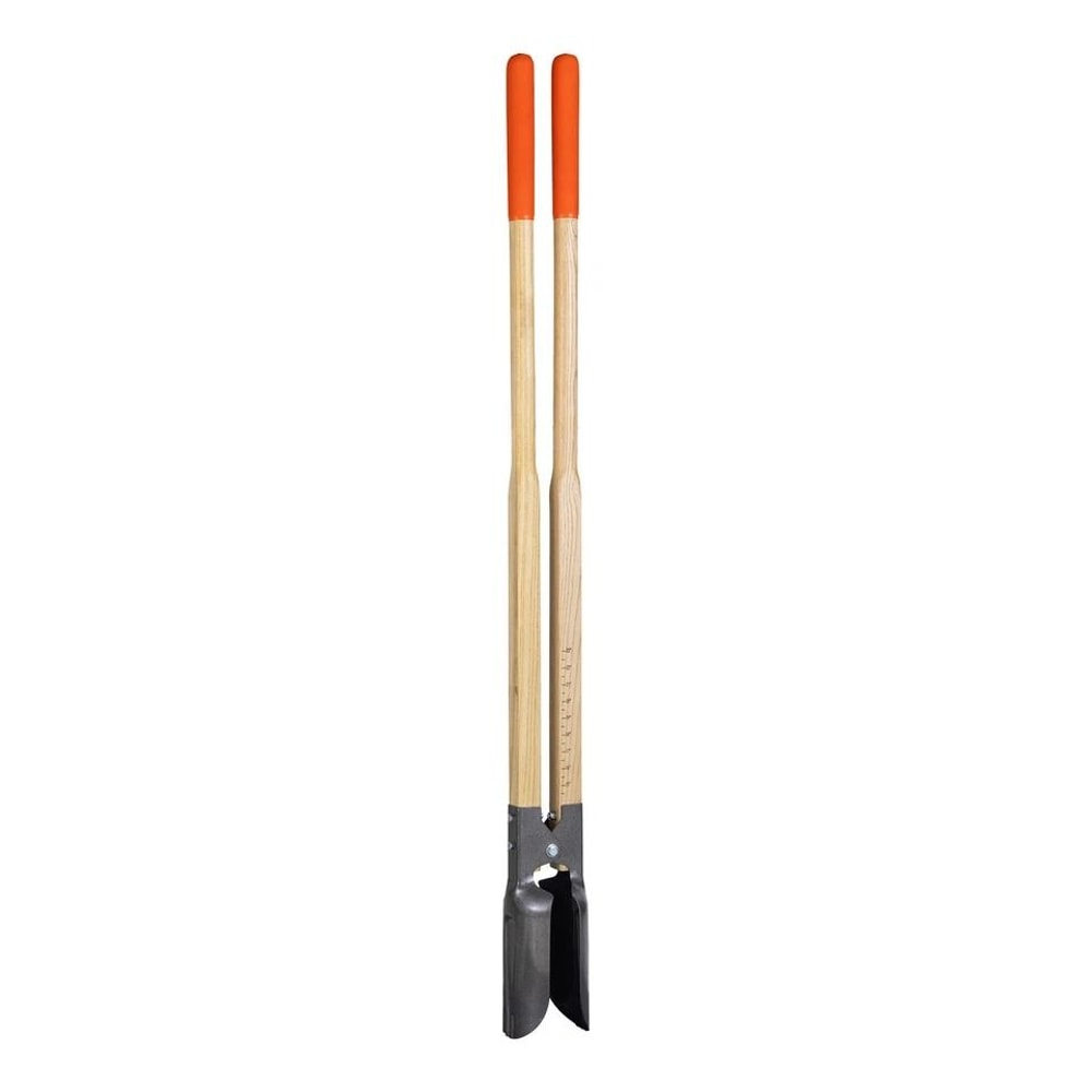 HeavyDuty Post Hole Digger With Wood Handle And Scale Markings Manual Tool For Accurate Hole Diggin 6