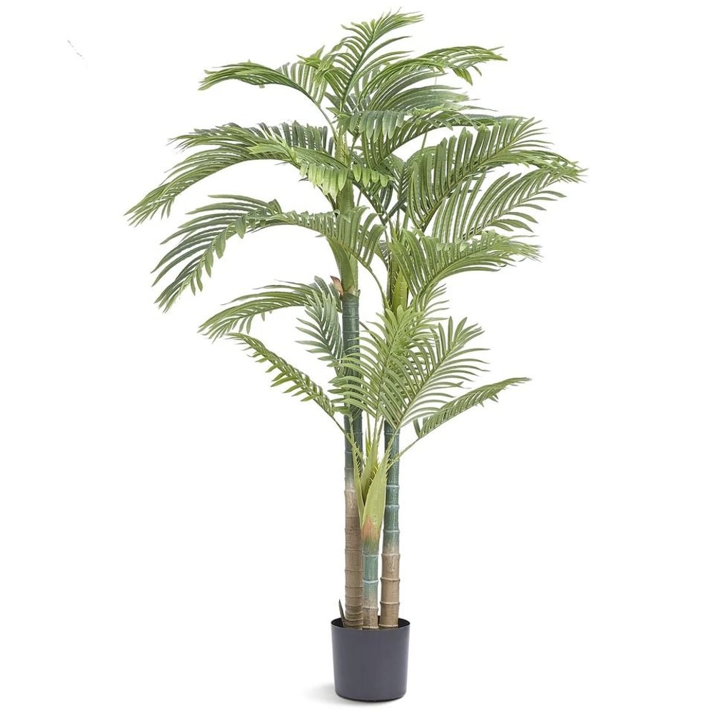 Artificial Golden Cane Palm Tree Lifelike Indoor Faux Plant For Home Office Decor 0