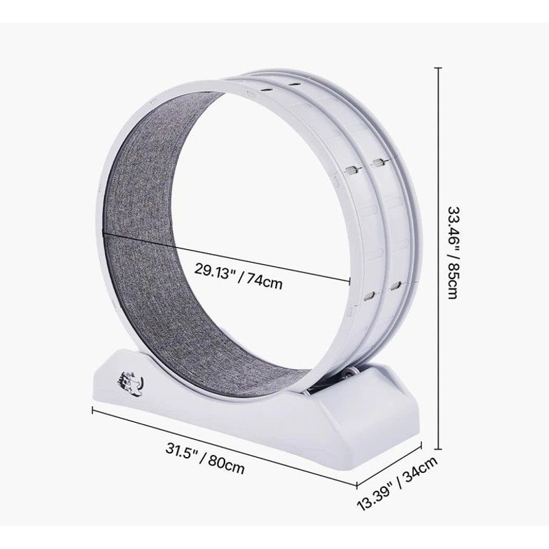 Cat Exercise Wheel Large Indoor Running Wheel Treadmill For Cats White 6