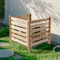 Wooden Privacy Fence For Air Conditioners Trash Bins Outdoor Equipment Panel WeatherResistant 0