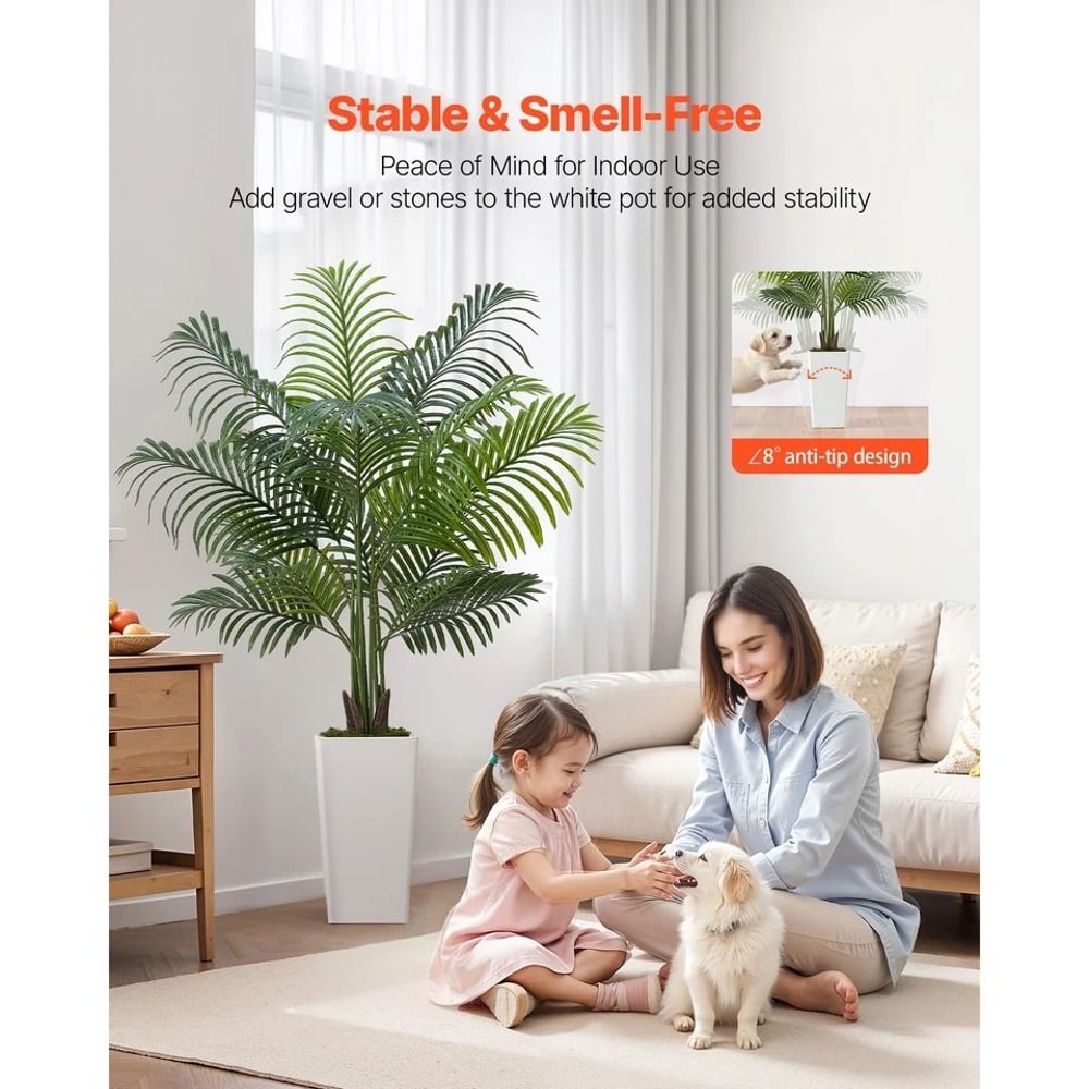 Artificial Areca Palm Tree With Pot Indoor Faux Plant For Home Decor 2