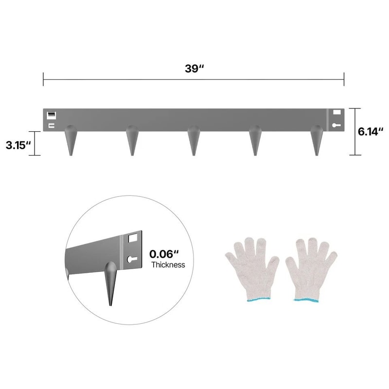Steel Landscape Edging Border RustResistant Galvanized Steel Dark Grey 6