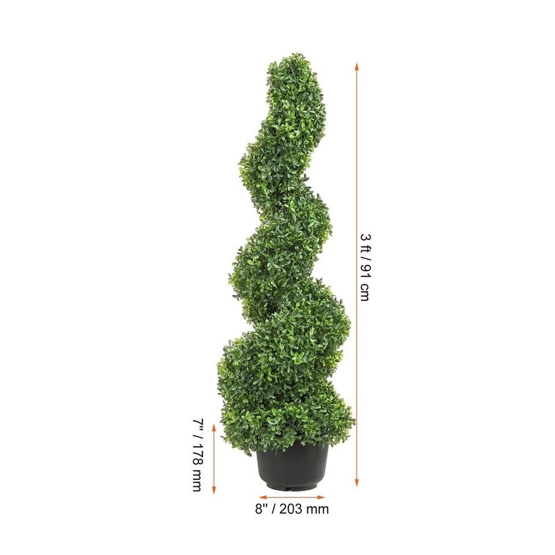 Artificial Topiary Tree With Interchangeable Leaves For Home Decoration Lifelike Customizable Green 7