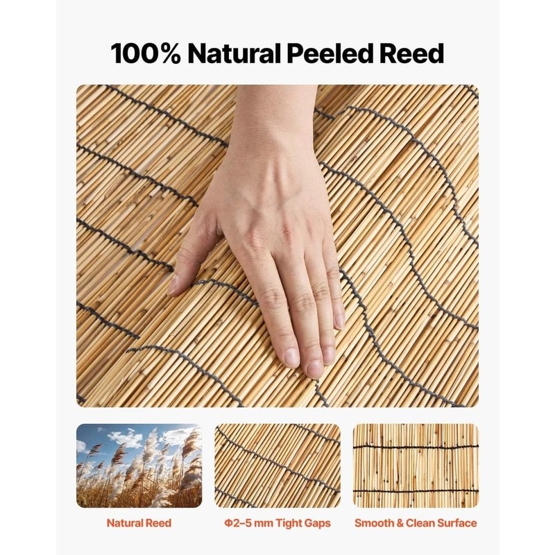 Natural Reed Fence Panel Privacy Screen Roll Outdoor Garden Fence For Privacy And Decor 1