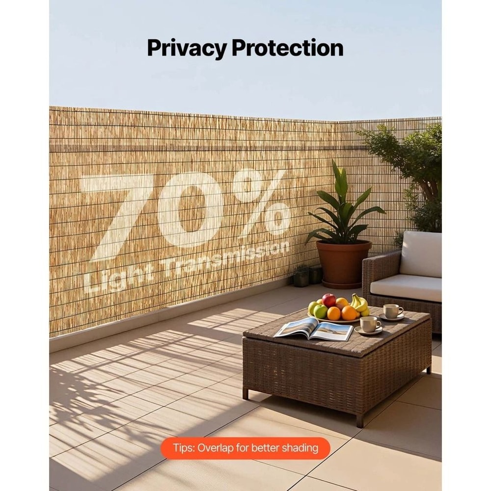 Natural Reed Fence Panel Privacy Screen Roll Outdoor Garden Fence For Privacy And Decor 2