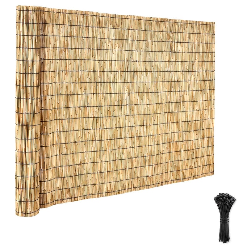 Natural Reed Fence Panel Privacy Screen Roll Outdoor Garden Fence For Privacy And Decor 7