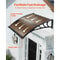 Outdoor Door Awning With Drainage Rain Snow Weather Protection 1