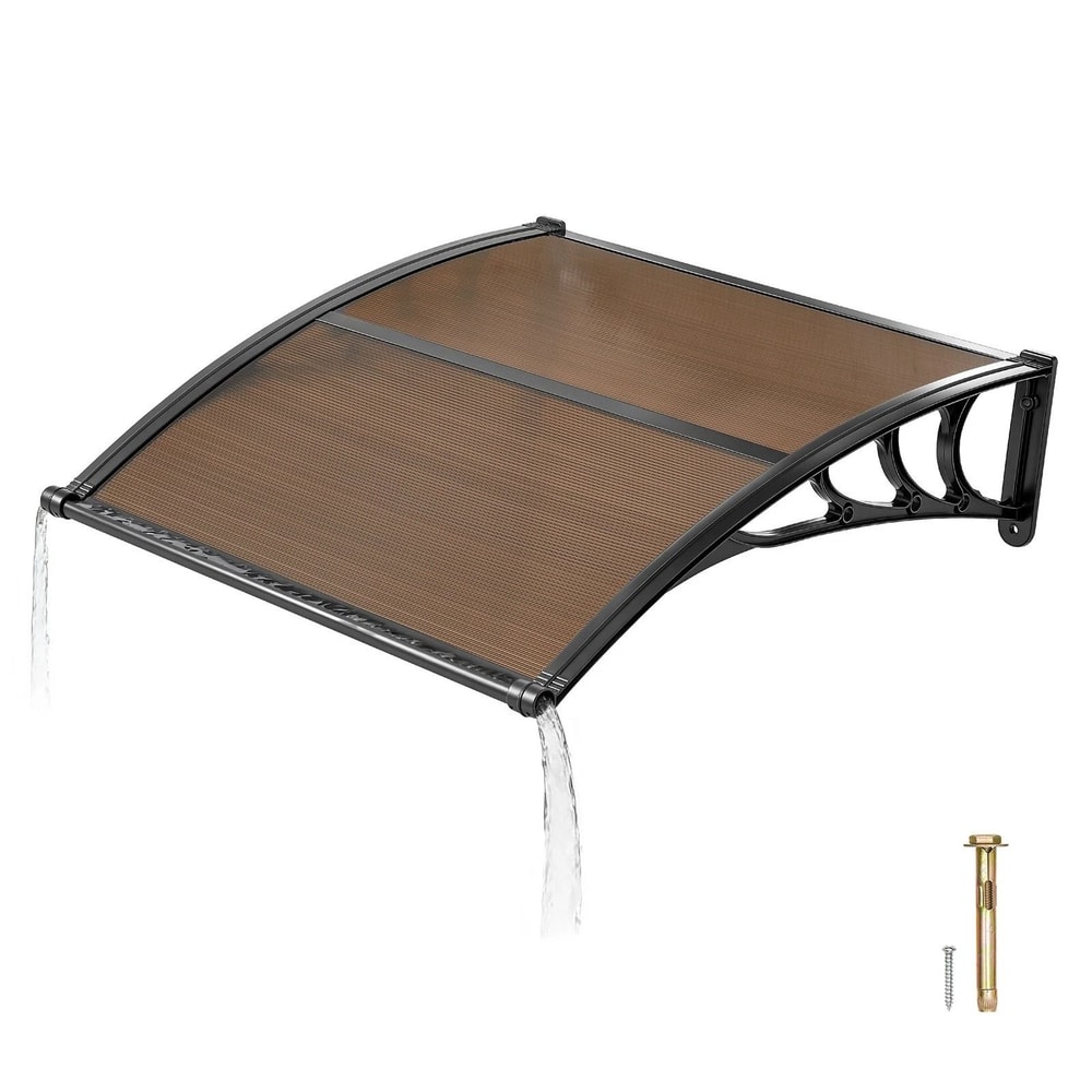 Outdoor Door Awning With Drainage Rain Snow Weather Protection 8