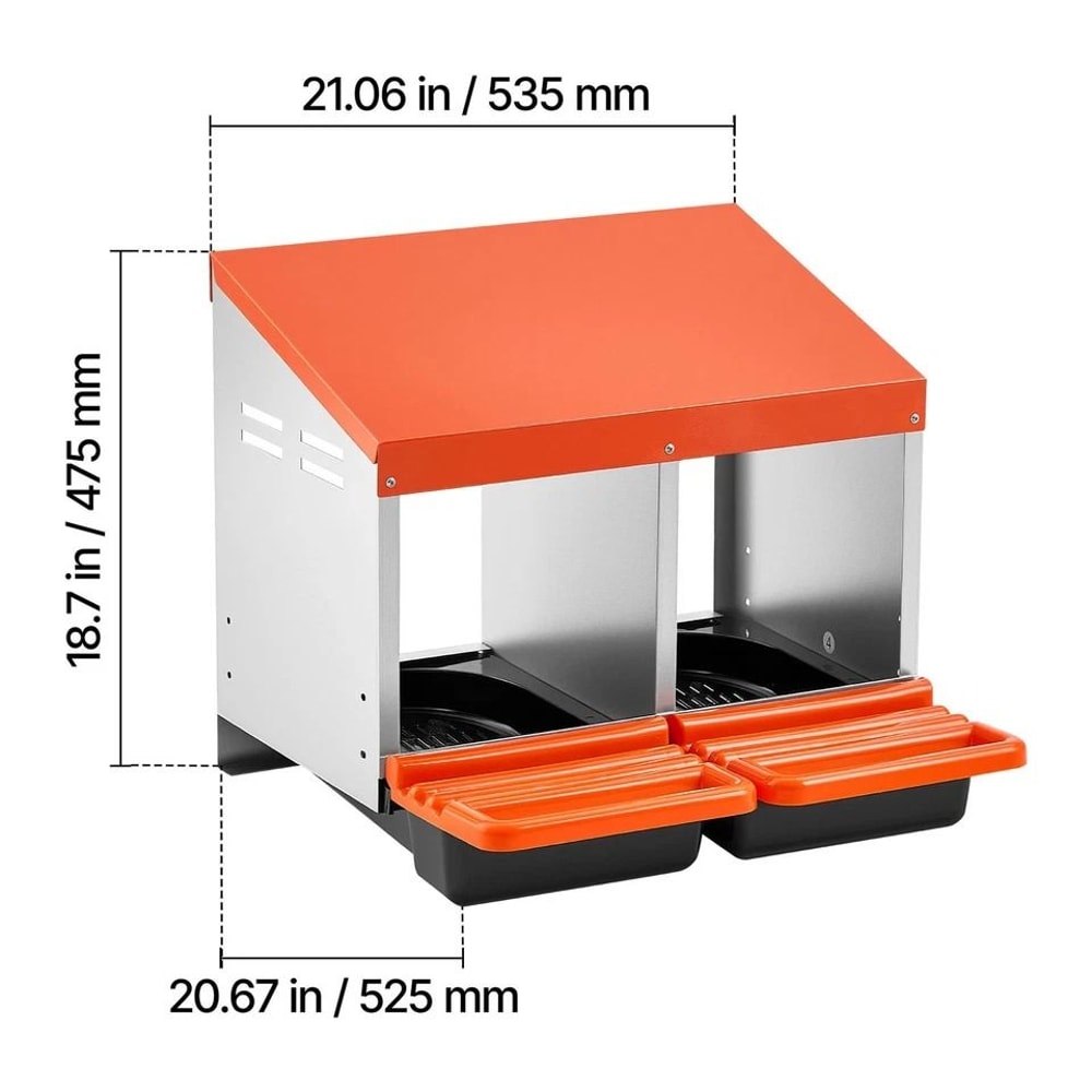 Chicken Nesting Box With Compartments For Egg Laying Durable Galvanized Steel Design For Hens 6