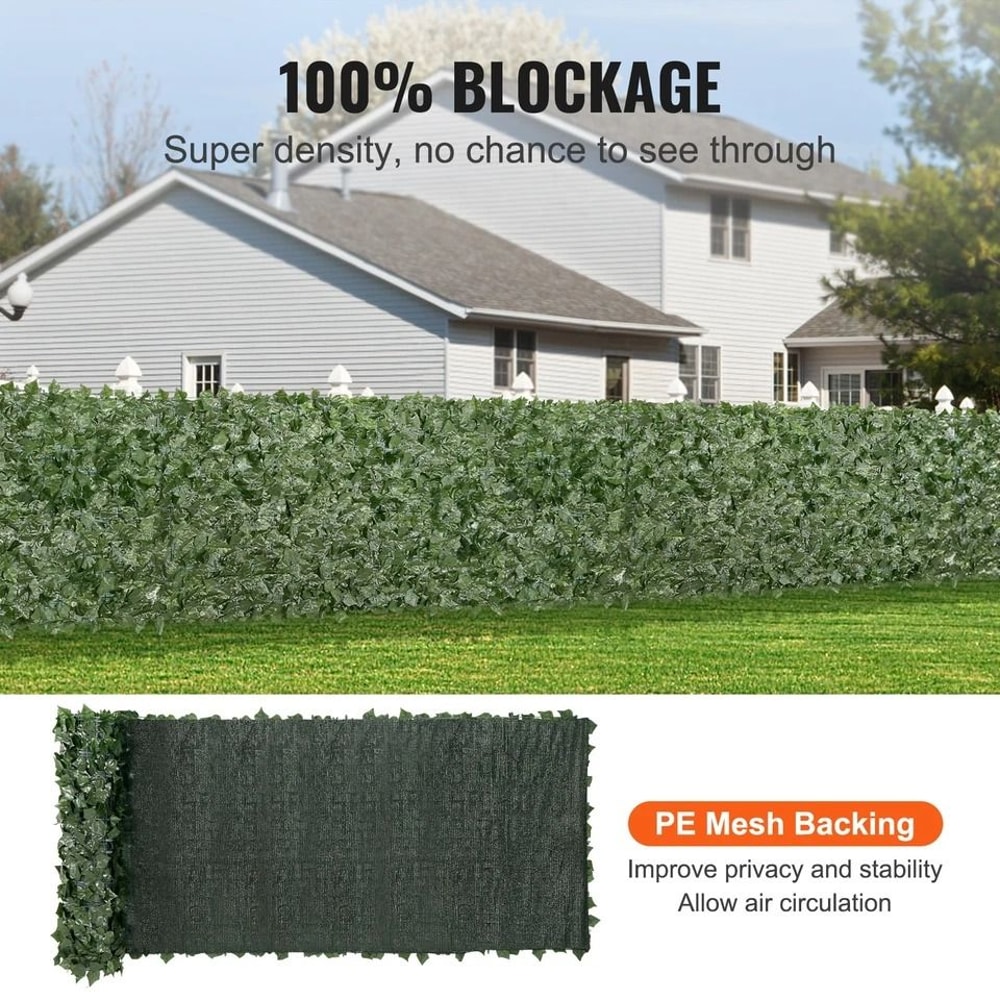 Premium Artificial Ivy Privacy Fence Screen Realistic Faux Ivy Fence Mesh Backing 2