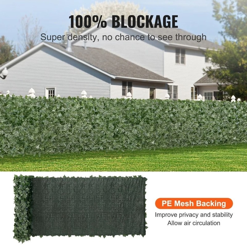 Premium Artificial Ivy Privacy Fence Screen Realistic Faux Ivy Fence Mesh Backing 2