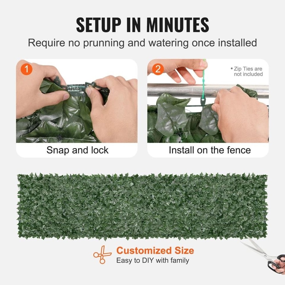 Premium Artificial Ivy Privacy Fence Screen Realistic Faux Ivy Fence Mesh Backing 4