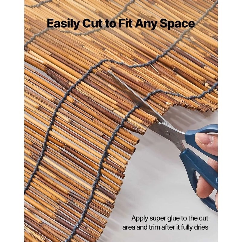 Natural Reed Privacy Fence Panel EcoFriendly Outdoor Screen Roll 3