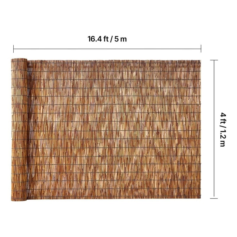 Natural Reed Privacy Fence Panel EcoFriendly Outdoor Screen Roll 6