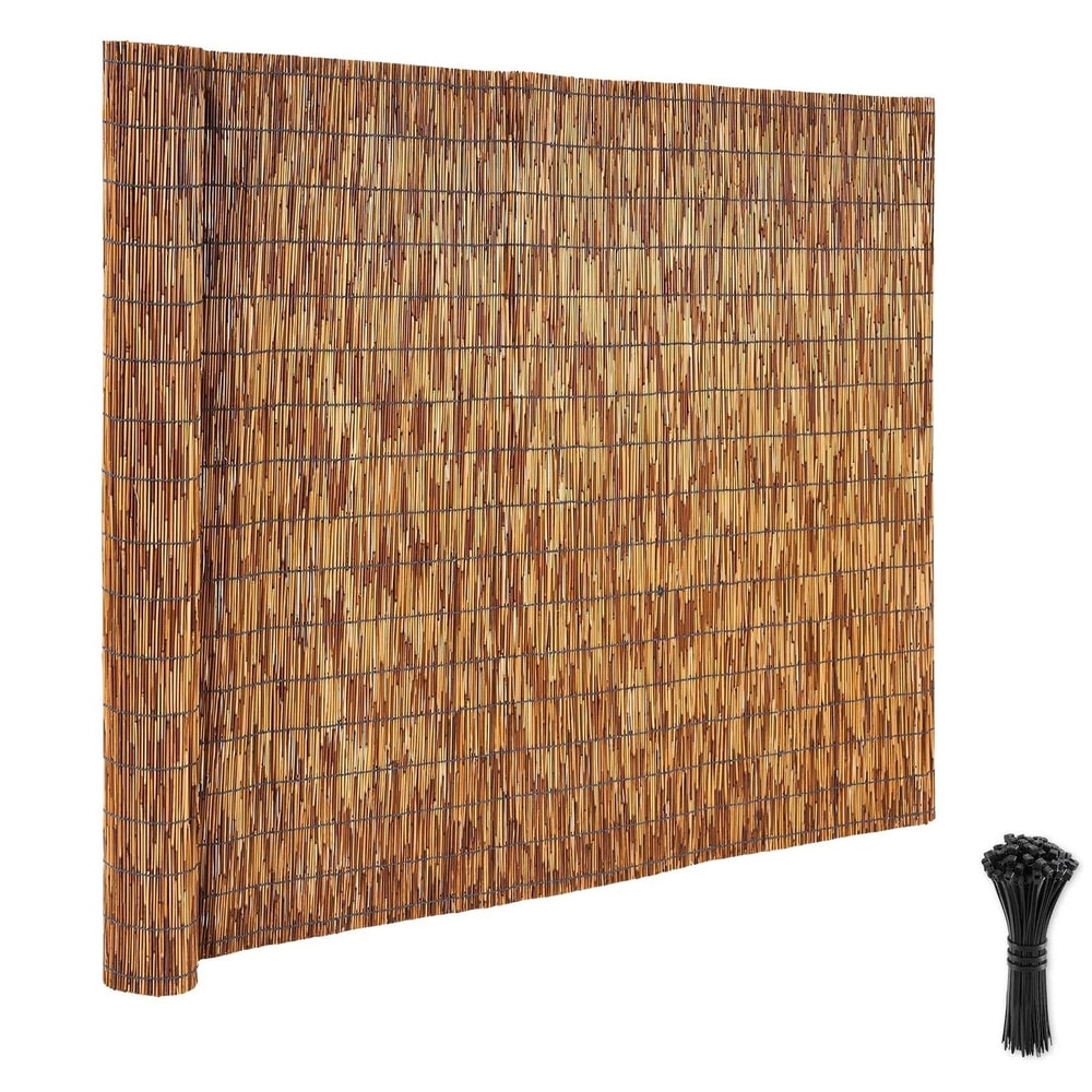 Natural Reed Privacy Fence Panel EcoFriendly Outdoor Screen Roll 0