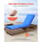 Outdoor Lounge Chair Cushion With Ties Waterproof Durable 2
