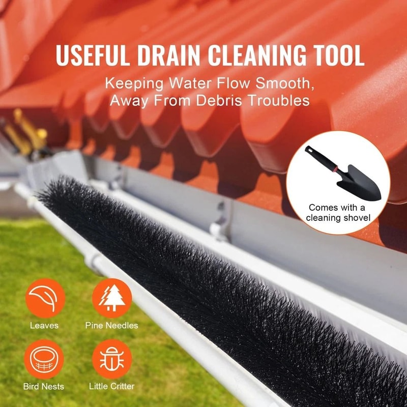 10 Pcs Gutter Guard Brush Bristle Leaf Guard For Gutters 1