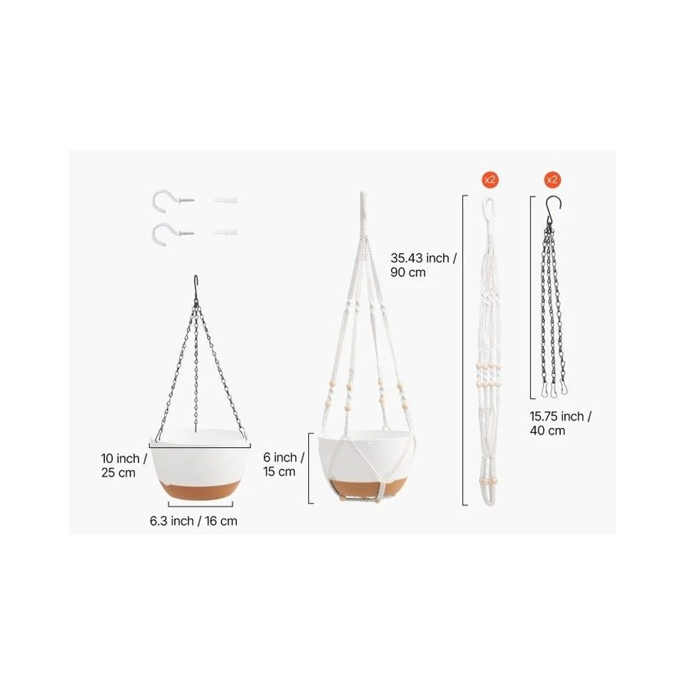 SelfWatering Hanging Planters For Indoor Outdoor Use Easy Care Planters 6