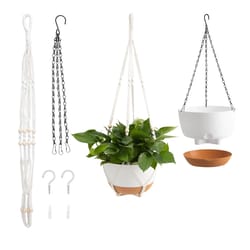 self-watering hanging planters, for indoor & outdoor use easy care planters