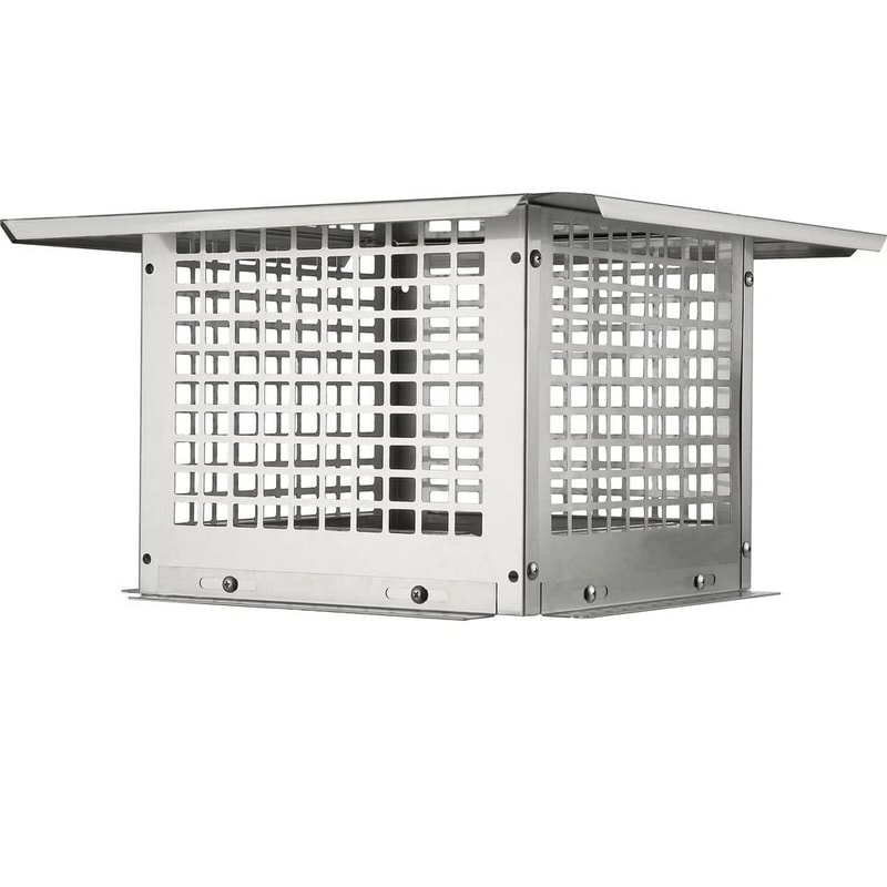 Stainless Steel Chimney Cap Flue Cover With Mesh For Fireplace Protection 5