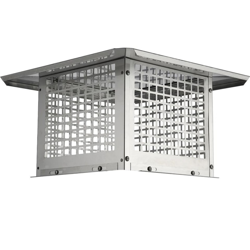 Stainless Steel Chimney Cap Flue Cover With Mesh For Fireplace Protection 6