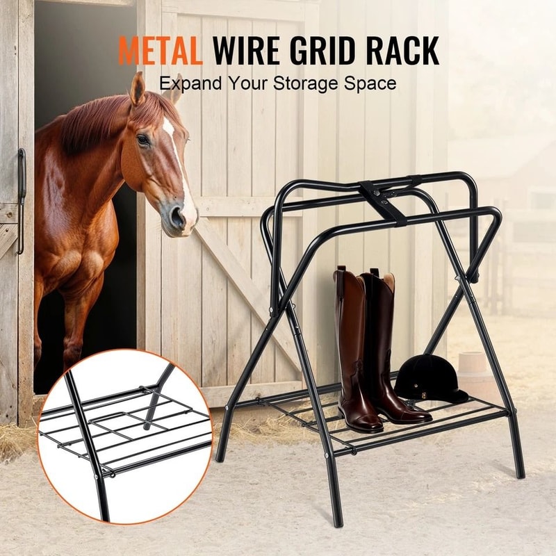 Folding Saddle Rack Portable Horse Saddle Stand For Easy Storage 5