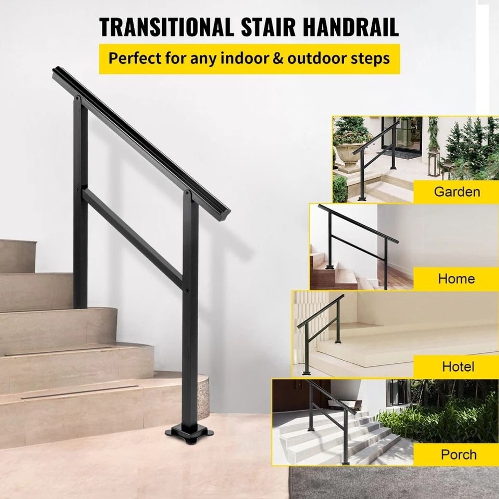 Durable Aluminum Outdoor Steps Handrail For Steps 0