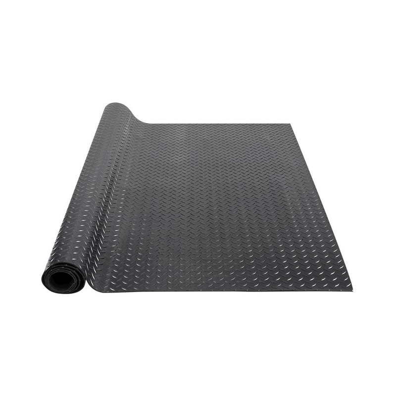 Garage Floor Mat NonSlip Diamond Plate PVC Vinyl Roll Thick Protection 0