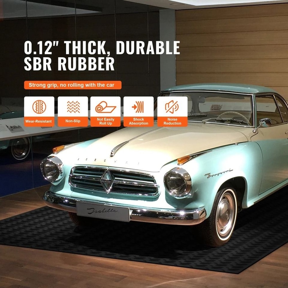 Garage Floor Mat NonSlip Diamond Plate PVC Vinyl Roll Thick Protection 2