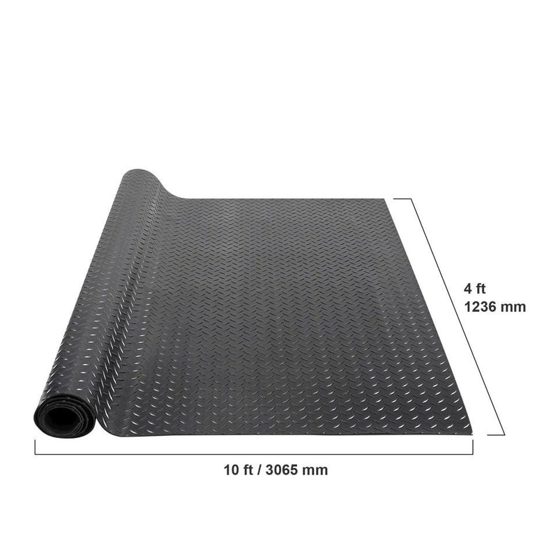 Garage Floor Mat NonSlip Diamond Plate PVC Vinyl Roll Thick Protection 6