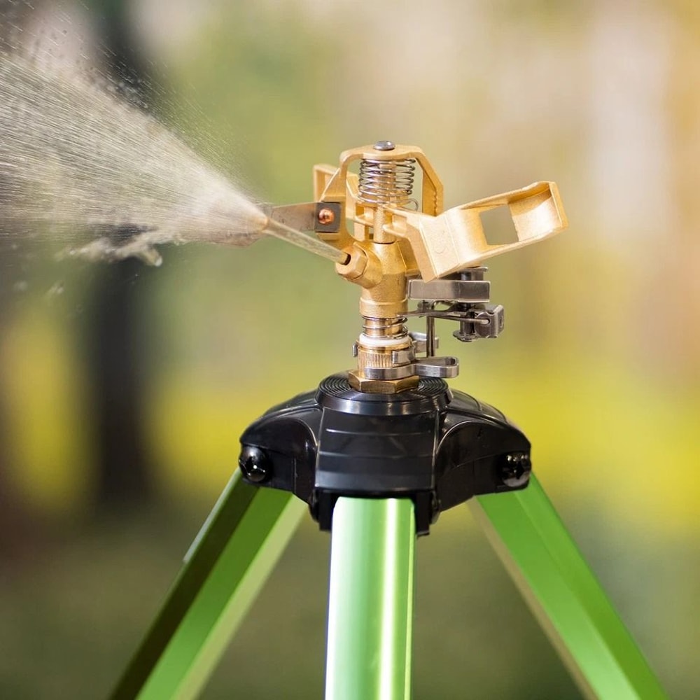 Spray Tripod Sprinkler Heavy Duty Lawn Garden Irrigation System Adjustable Height Durable 7