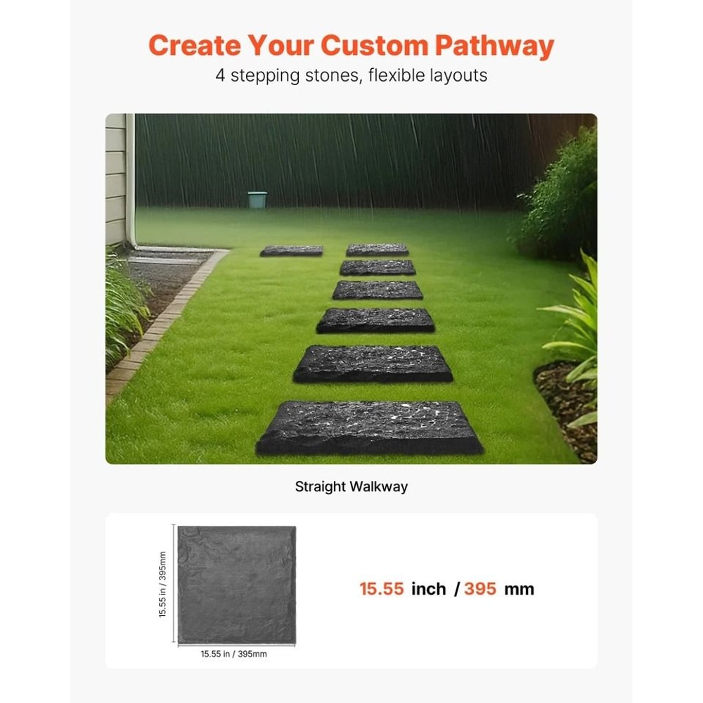 Decorative Walkway Pavers With Stakes Grey Stepping Stones For Garden Pathways 5