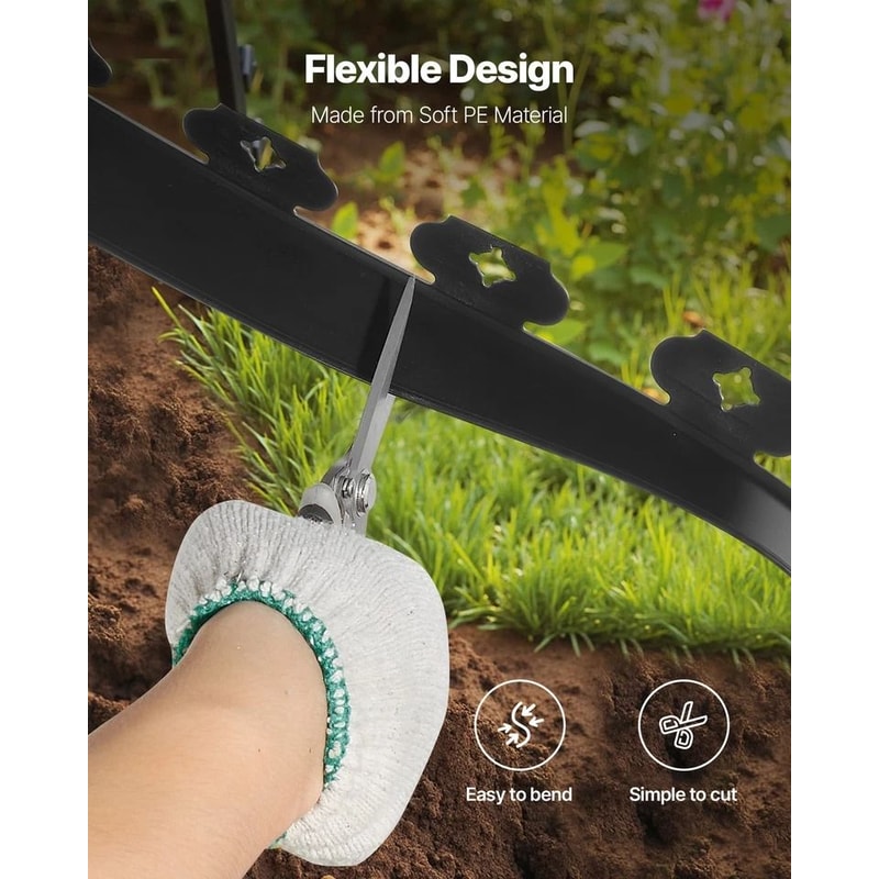 LShaped Plastic Garden Edging Border No Dig Required For Easy Landscaping 2