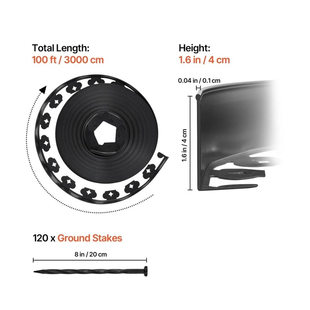 LShaped Plastic Garden Edging Border No Dig Required For Easy Landscaping 3