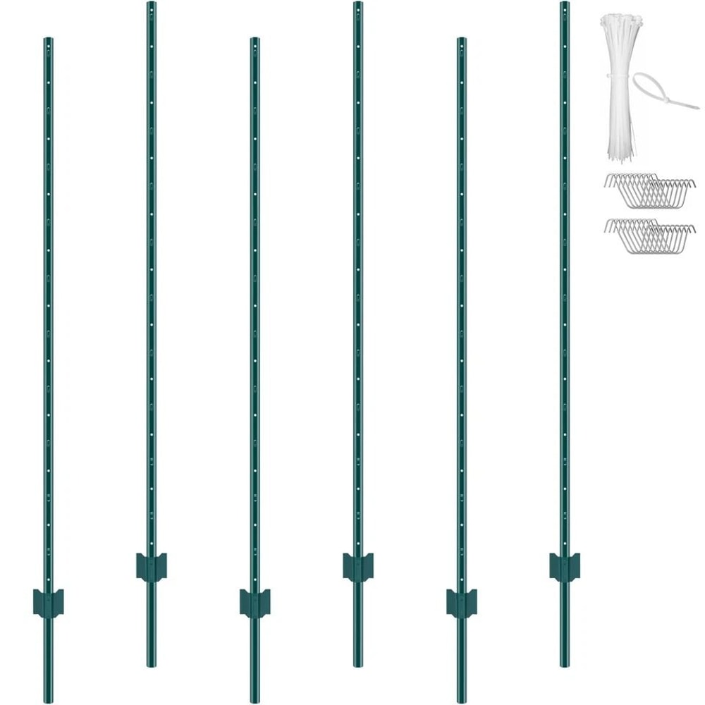 Heavy Duty Green Metal TPost Fence Posts 0
