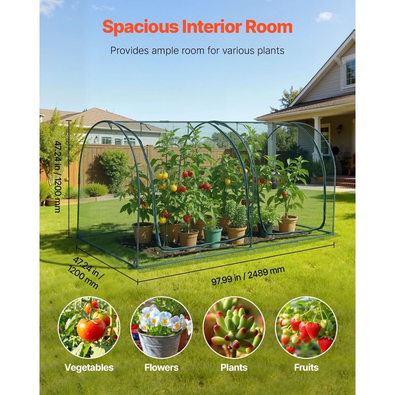 WindResistant Tall Crop Cage Garden Plant Protection Tent For Outdoor Plants 9