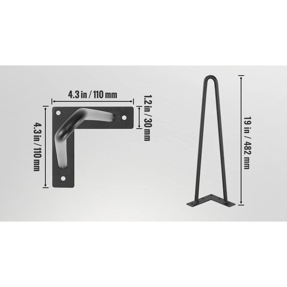 Hairpin Furniture Legs Solid Metal Modern Dining Table Legs 0