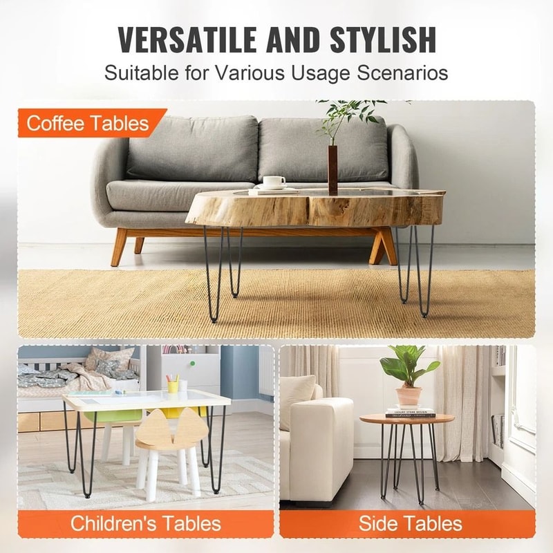 Hairpin Furniture Legs Solid Metal Modern Dining Table Legs 4